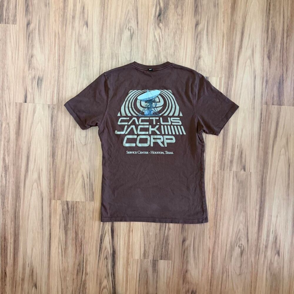 Nike Cactus Jack Shirt Mens Small Brown Service Center Corp Houston Graphic Tee